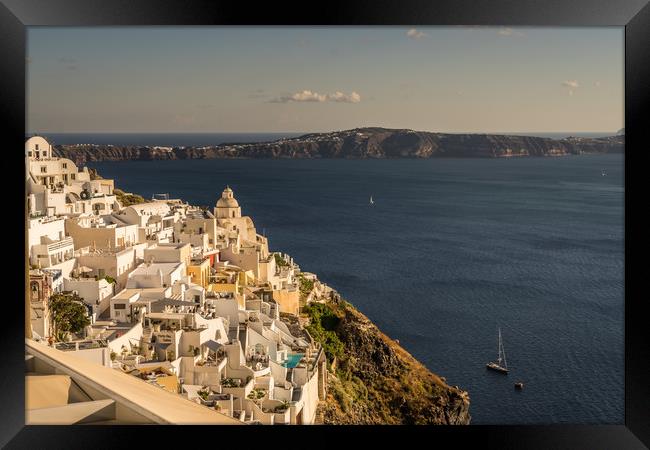 View from Fira Framed Print by Naylor's Photography