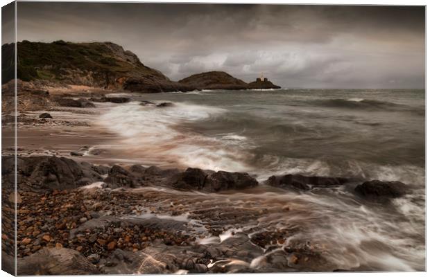 Waves on Bracelet Bay Canvas Print by Leighton Collins