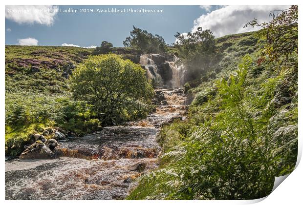 Blea Beck and Waterfall in Spate (2) Print by Richard Laidler