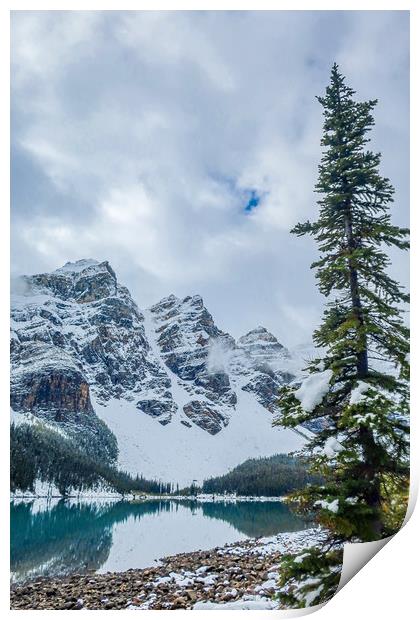 Moraine Lake, Banff National Park Print by Brenda Belcher