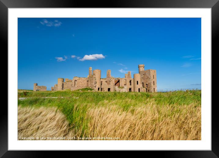 Sunny Slains Castle Framed Mounted Print by Iain MacDiarmid