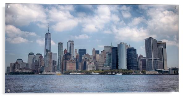Manhattan Skyline Acrylic by Phil Clements