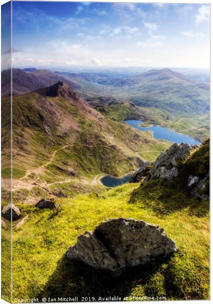  Snowdon Pyg and Miners Track Canvas Print by Ian Mitchell