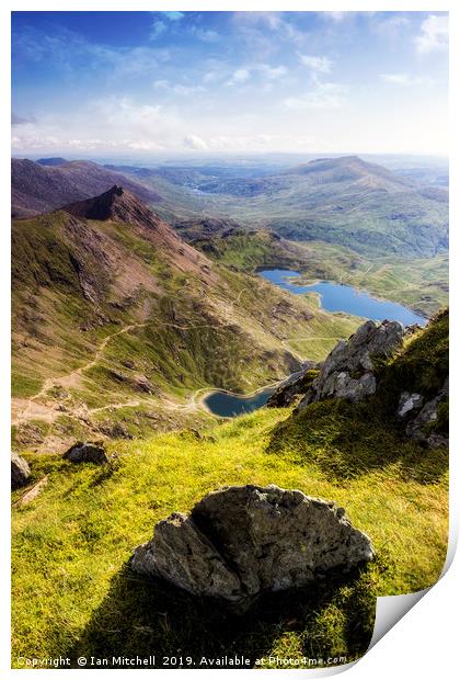  Snowdon Pyg and Miners Track Print by Ian Mitchell
