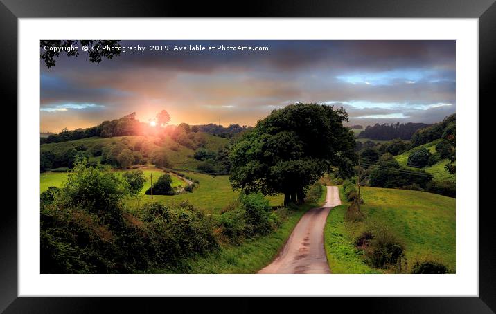 The Road from Boltby Framed Mounted Print by K7 Photography