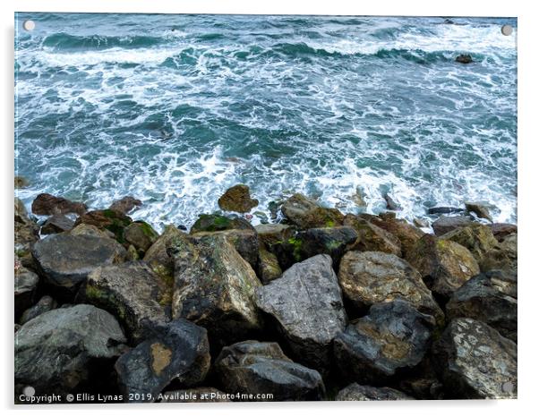 Waves on the Rocks Acrylic by Ellis Lynas