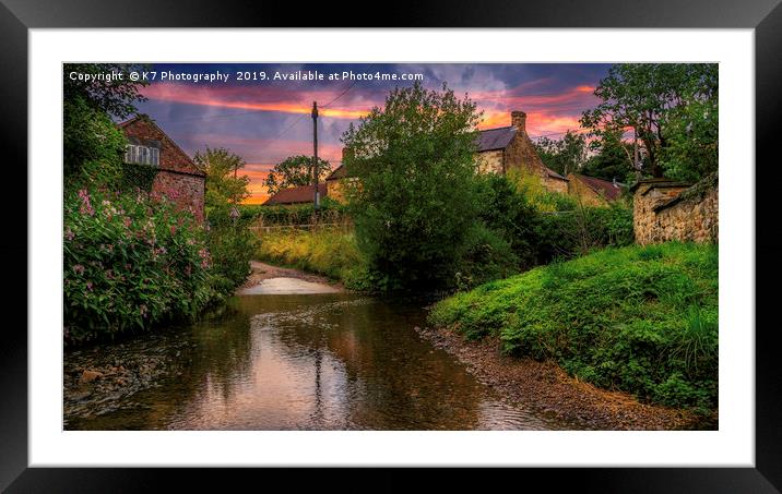 The Ford at Thirlby, North Yorkshire. Framed Mounted Print by K7 Photography