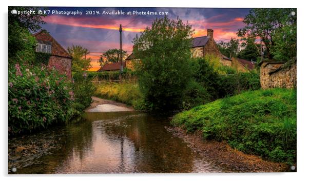 The Ford at Thirlby, North Yorkshire. Acrylic by K7 Photography