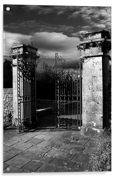 Cemetery Gate Acrylic by Brian Beckett