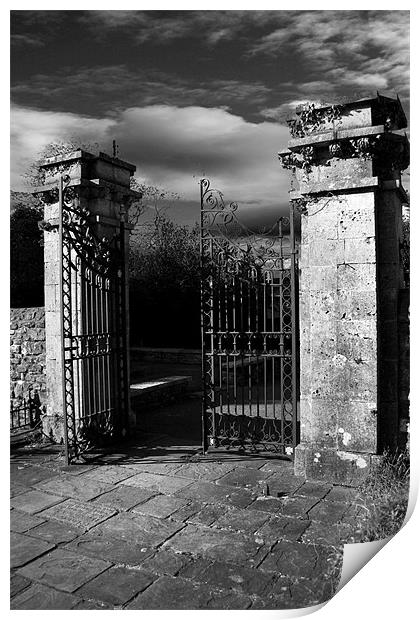 Cemetery Gate Print by Brian Beckett