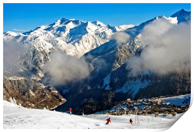 Courchevel 1850 3 Valleys French Alps France Print by Andy Evans Photos