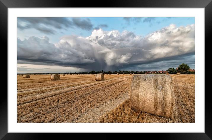 A cloudburst over Titchwell and Brancaster Framed Mounted Print by Gary Pearson