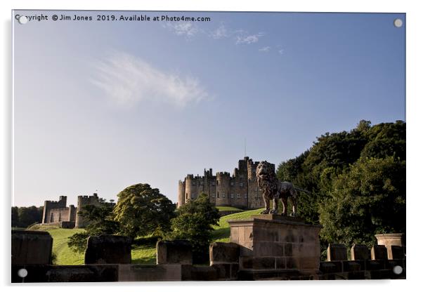 The Lion Bridge near Alnwick Castle Acrylic by Jim Jones