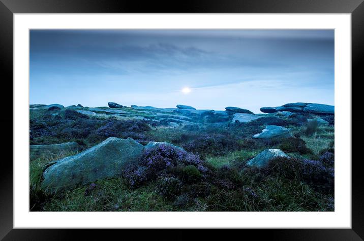 Stanage Edge at sunrise Framed Mounted Print by Robbie Spencer