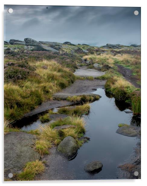 Stanage Edge at Sunrise Acrylic by Robbie Spencer