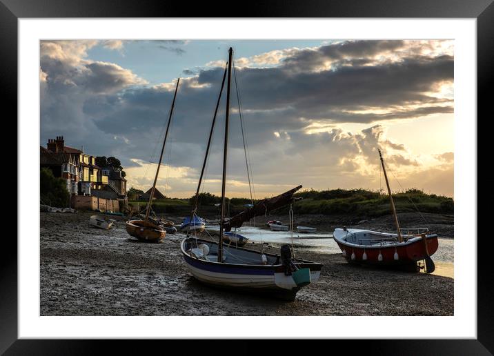 Burnham Overy Staithe at sunset Framed Mounted Print by Robbie Spencer
