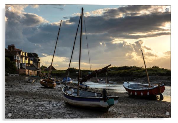 Burnham Overy Staithe at sunset Acrylic by Robbie Spencer