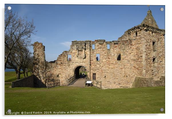St Andrews castle ,  St Andrews , Fife Acrylic by Photogold Prints