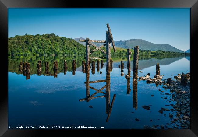 The Old Jetty, Loch Awe. Framed Print by Colin Metcalf
