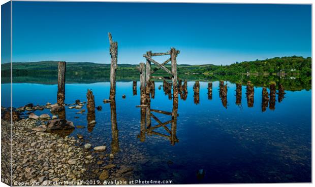 The Old Jetty, Loch Awe. Canvas Print by Colin Metcalf