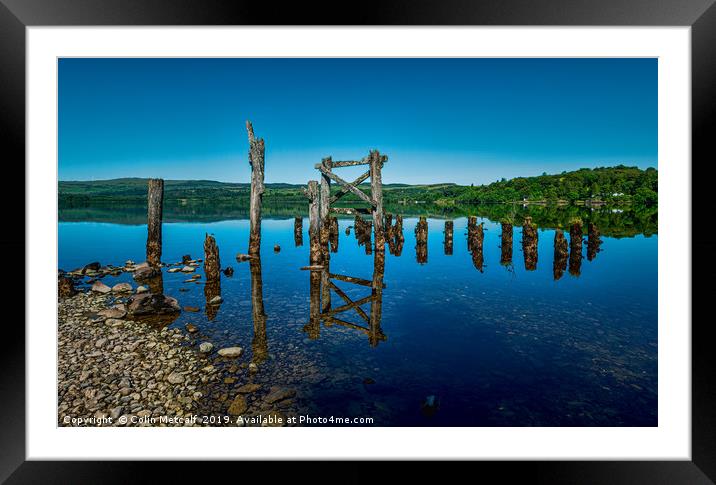 The Old Jetty, Loch Awe. Framed Mounted Print by Colin Metcalf