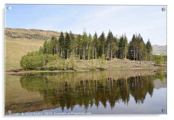 reflection on Loch Lubhair in the Highlands of Sco Acrylic by Photogold Prints