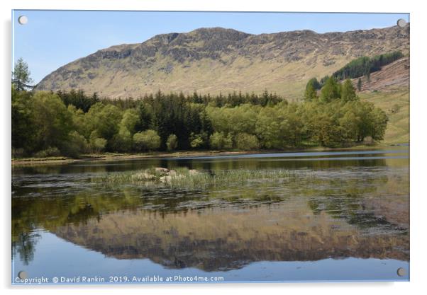 reflection on Loch Lubhair in the Highlands of Sco Acrylic by Photogold Prints