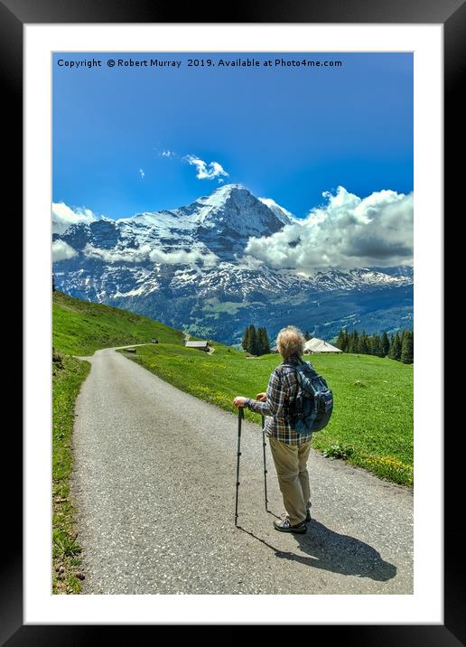 Contemplating the Eiger Framed Mounted Print by Robert Murray