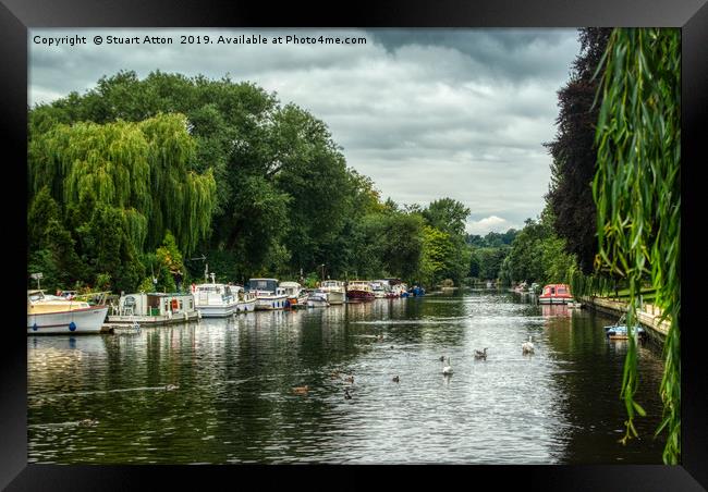 Boats on River Bure Framed Print by Stuart Atton