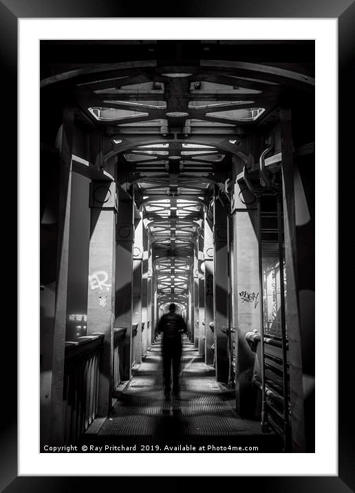 Walking Across The High Level Framed Mounted Print by Ray Pritchard
