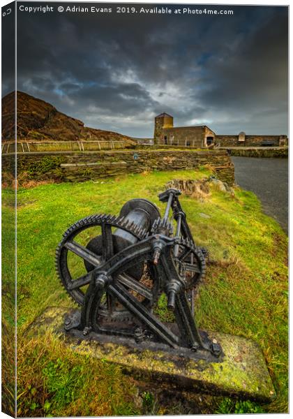 Amlwch Harbour Anglesey Canvas Print by Adrian Evans