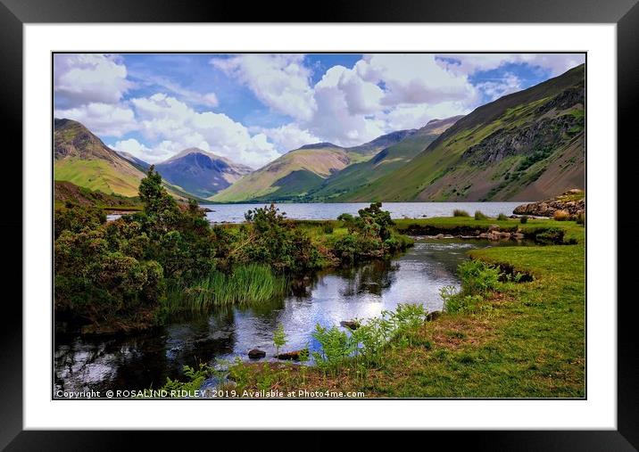 " Reflections at Wastwater" Framed Mounted Print by ROS RIDLEY