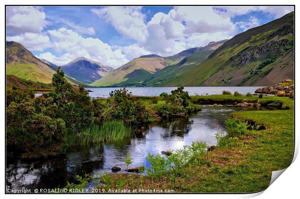 " Reflections at Wastwater" Print by ROS RIDLEY