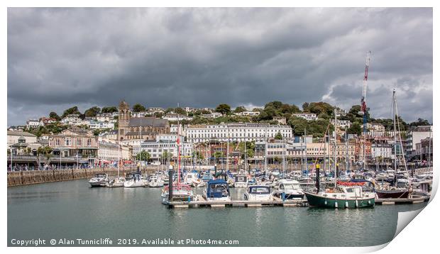 Majestic Torquay Harbour Print by Alan Tunnicliffe
