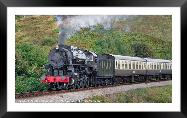 Majestic Steam Locomotive Roars Through Time Framed Mounted Print by Alan Tunnicliffe
