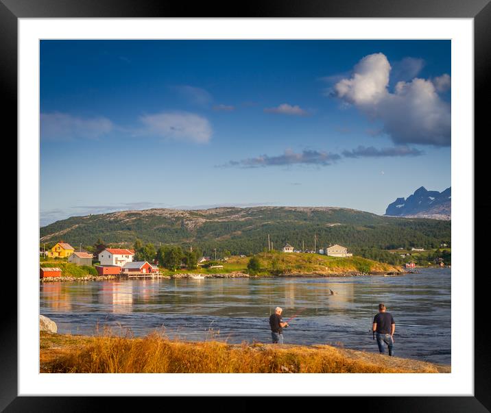 Fishing on the Saltstraumen Framed Mounted Print by Hamperium Photography