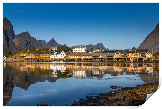 Sakrisøy Lofoten Norway Print by Hamperium Photography