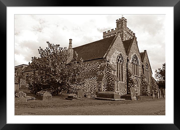 St. Michael's Church, Bray Framed Mounted Print by Ashley Paddon