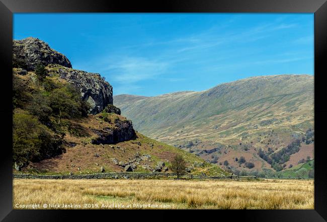 The Upper Kentmere Valley Lake District National P Framed Print by Nick Jenkins