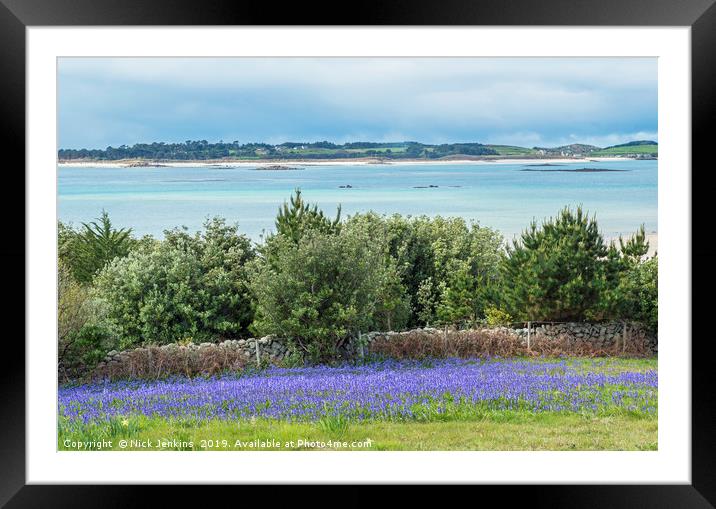 Tresco from St Martin The Scillies  Framed Mounted Print by Nick Jenkins