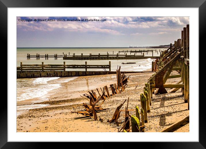 Beach in Summer Framed Mounted Print by Stuart Atton