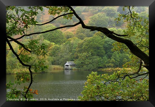 The Boathouse on Rydal Water Lake District Framed Print by Nick Jenkins