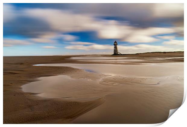 Point of Ayr Lighthouse, North wales Print by John Finney