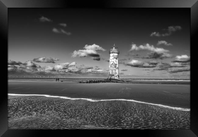 Point of Ayr Lighthouse, Talacre, North wales Framed Print by John Finney