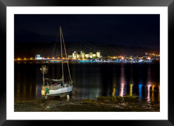 Conwy Castle & River Conwy, North Wales Framed Mounted Print by John Finney