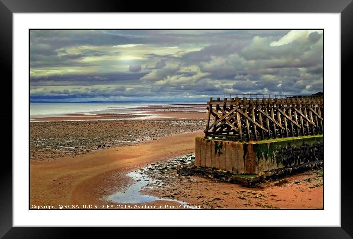 "Maryport Breakwater" Framed Mounted Print by ROS RIDLEY
