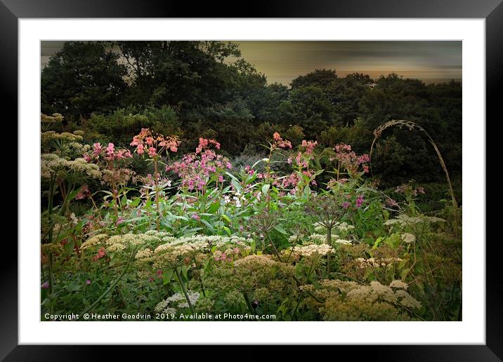 Riverside Garden Framed Mounted Print by Heather Goodwin