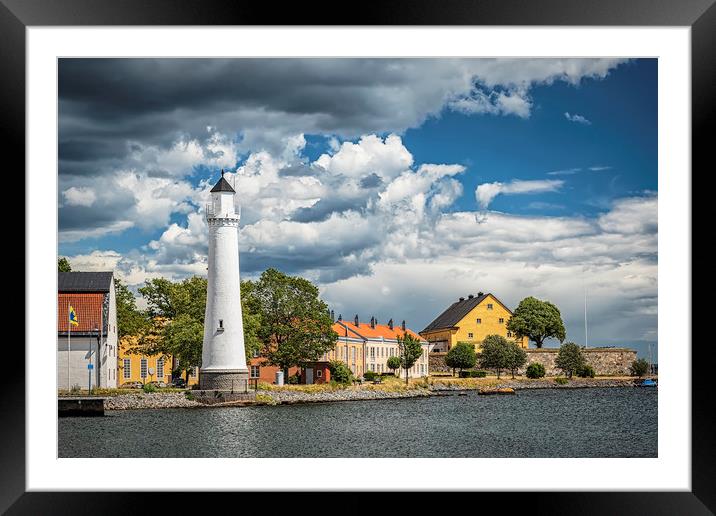 Karlskrona Stumholmen Lighthouse Landscape Framed Mounted Print by Antony McAulay