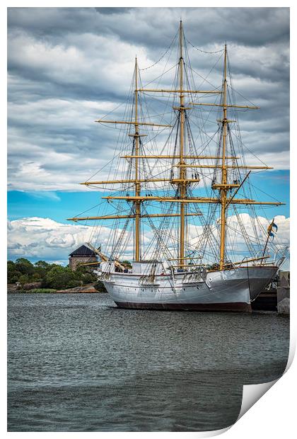Karlskrona Naval Museum Tallship Portrait Print by Antony McAulay