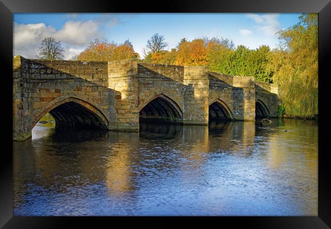 Bakewell Bridge & River Wye                        Framed Print by Darren Galpin
